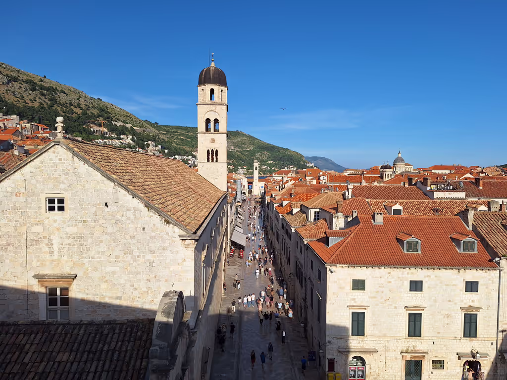 Dubrovnik Private Tour - Main Street Stradun from above