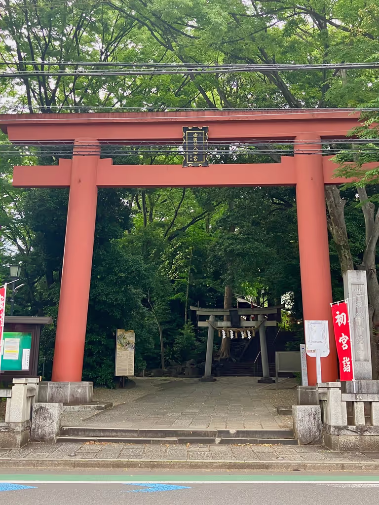 Tokyo Private Tour - The vermillion Torii at Hachiman shrine