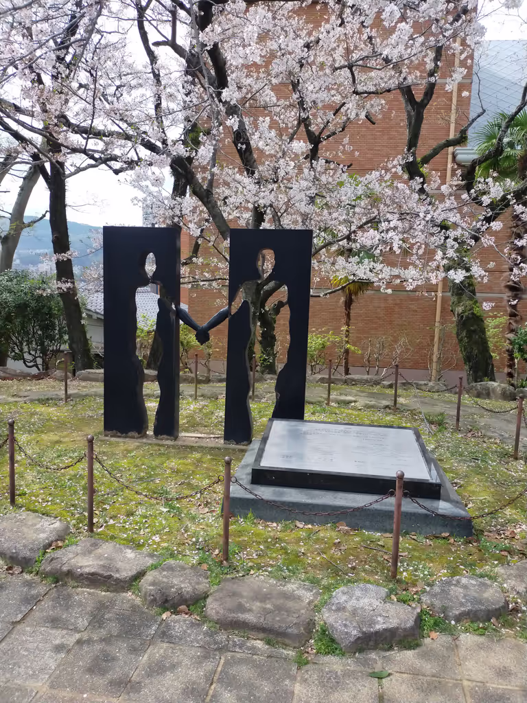 Nagasaki Private Tour - The Turkey statue with Sakura(only in early spring