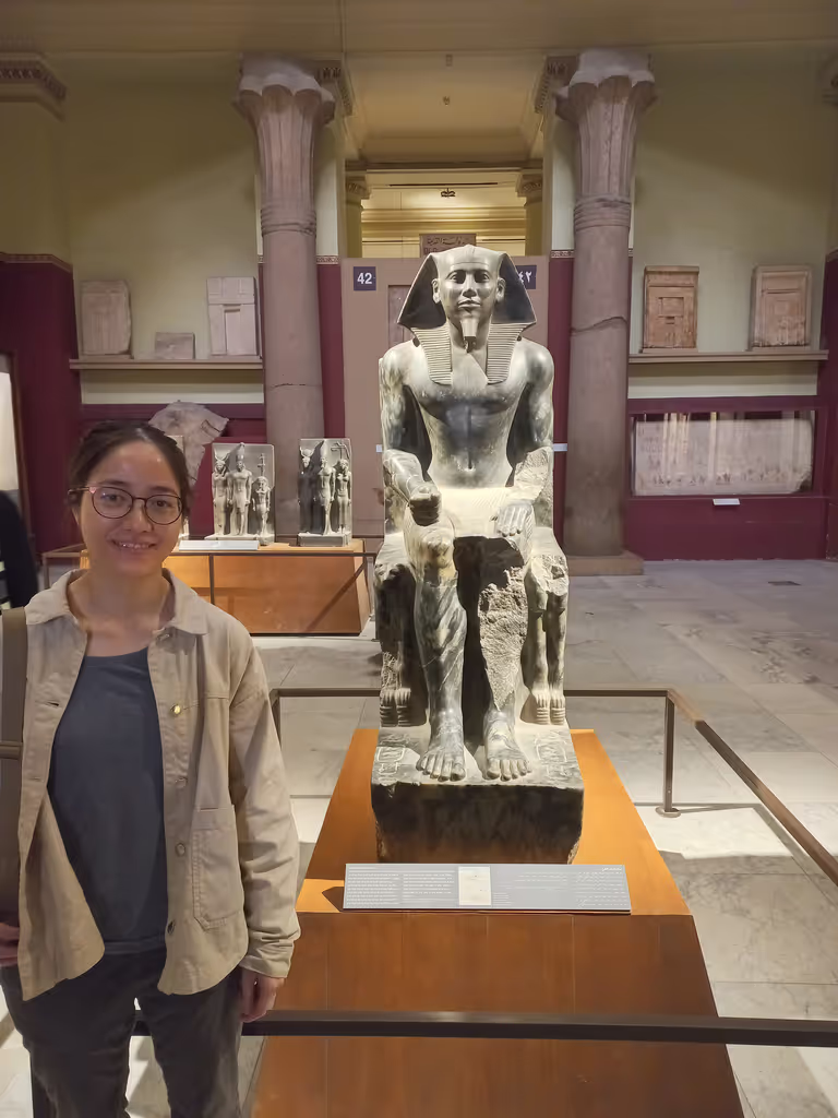Cairo Private Tour - Statue of King Chephren the founder of the second!