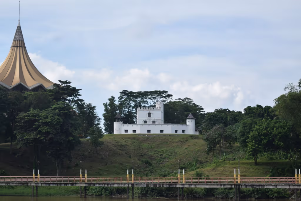 Sarawak Private Tour - Fort Margherita view from across the river
