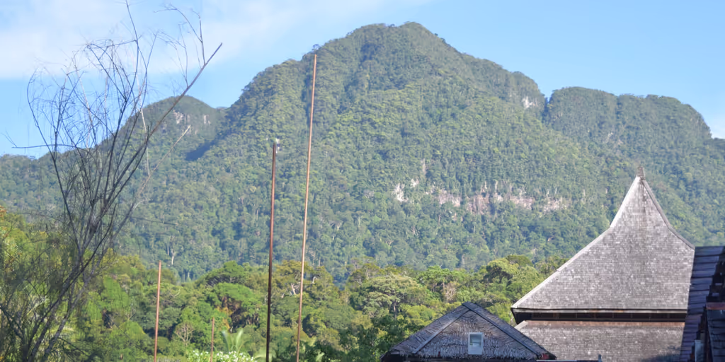 Sarawak Private Tour - Mount Santubong at background of The Theatre