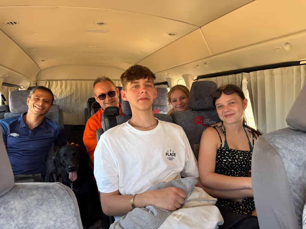 Sharm El-Sheikh Private Tour - happy tourist in a toyota