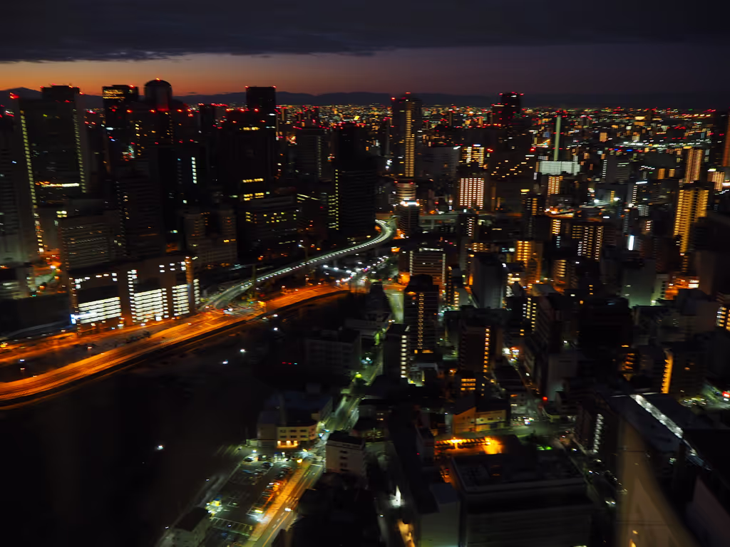 Osaka Private Tour - Night View from the Umeda Sky Building