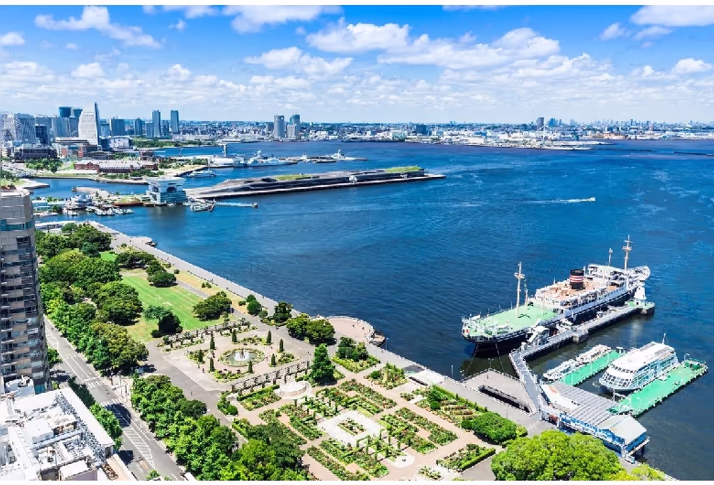 Yokohama Private Tour - Peaceful harbor view with ships passing