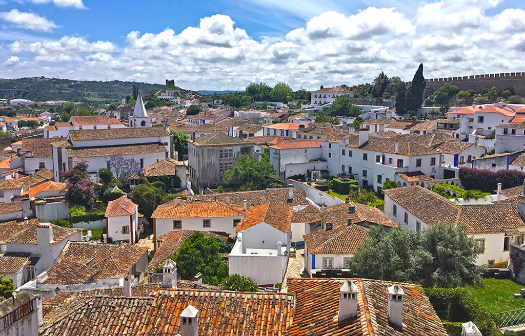 Lisbon Private Tour - Houses of Óbidos view from the castle walls