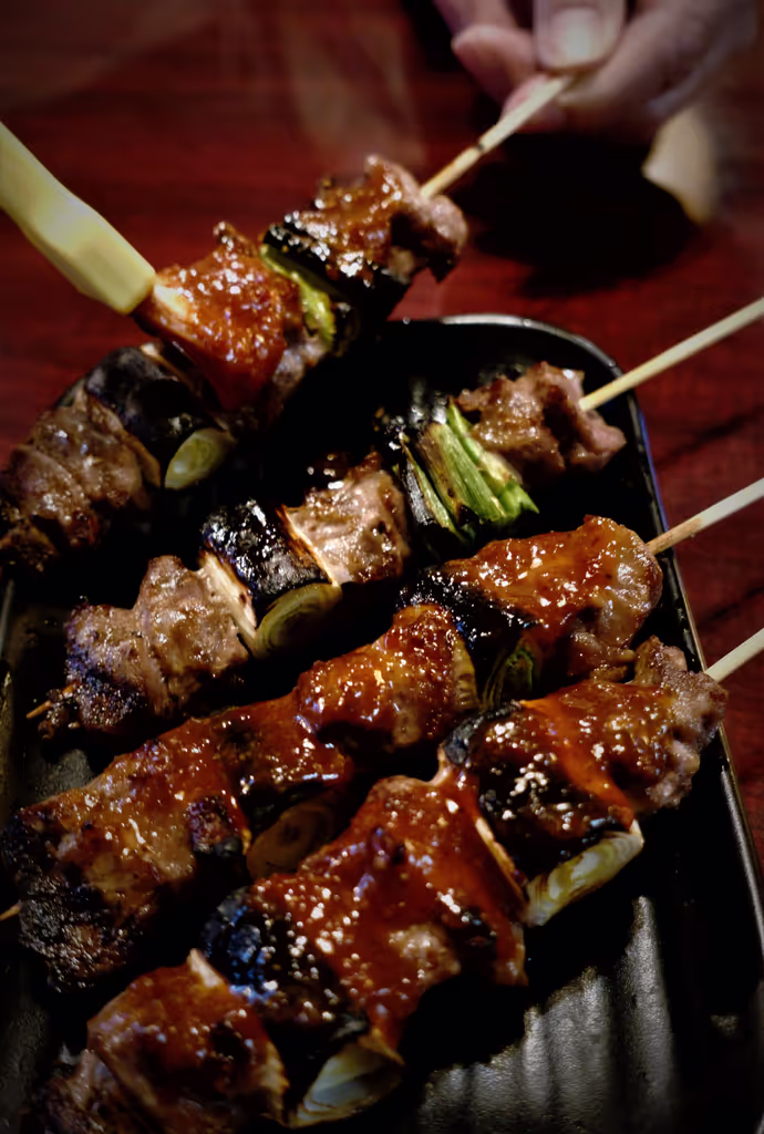 Saitama Private Tour - pork yakitori with spicy miso sauce