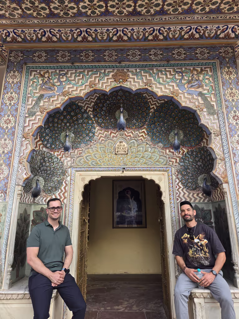 Jaipur Private Tour - client at peacock gate city palace