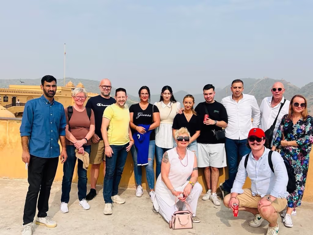 Jaipur Private Tour - Group Picture at Amber Fort