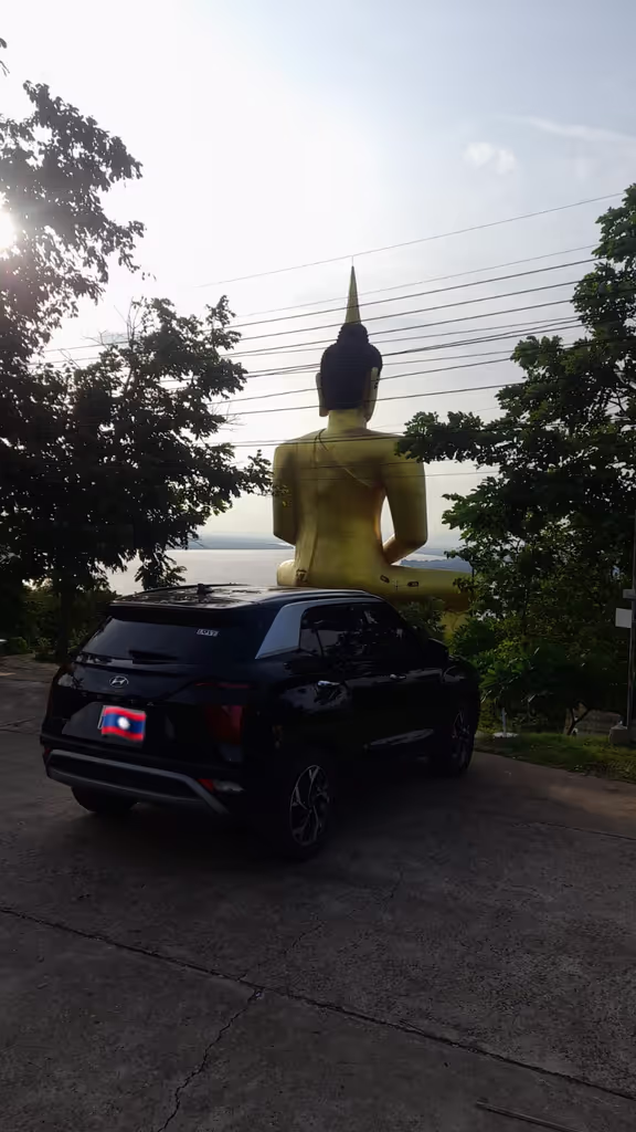 Champasak Private Tour - Big Buddha at Wat Phou Salao.