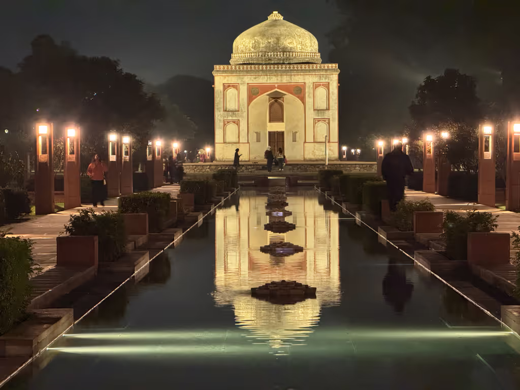 Delhi Private Tour - Sunder Nursery in the evening