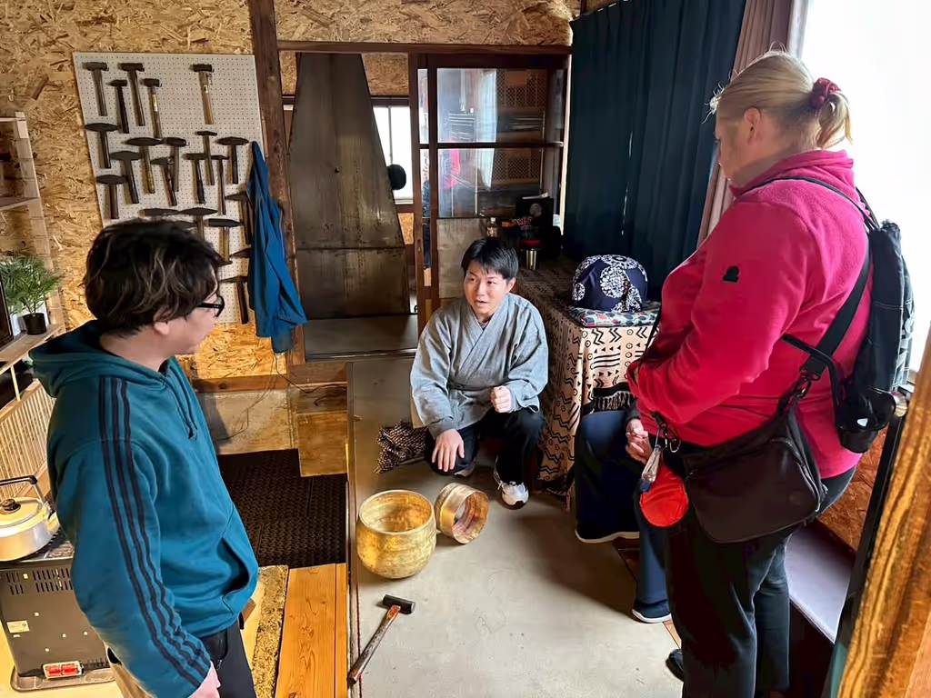 Toyama Private Tour - Talking with an artisan in a workshop