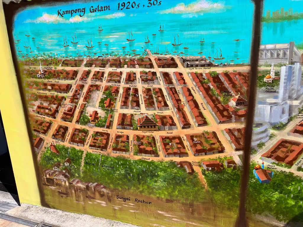 Singapore Private Tour - Map of old Kampong Gelam