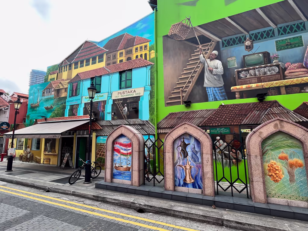 Singapore Private Tour - Heritage mural at Muscat Street