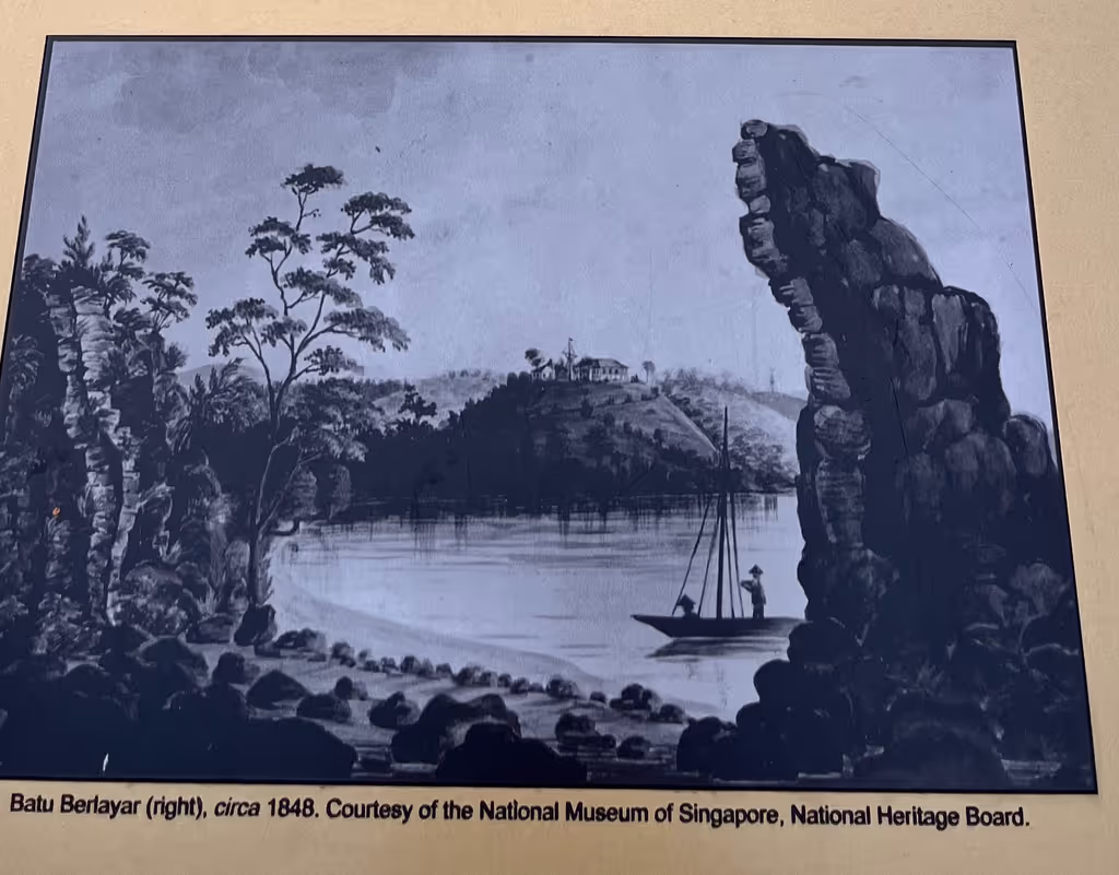 Singapore Private Tour - Berlayer rock in 19th century