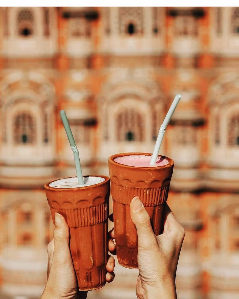 Jaipur Private Tour - Lassi at Hawamahal