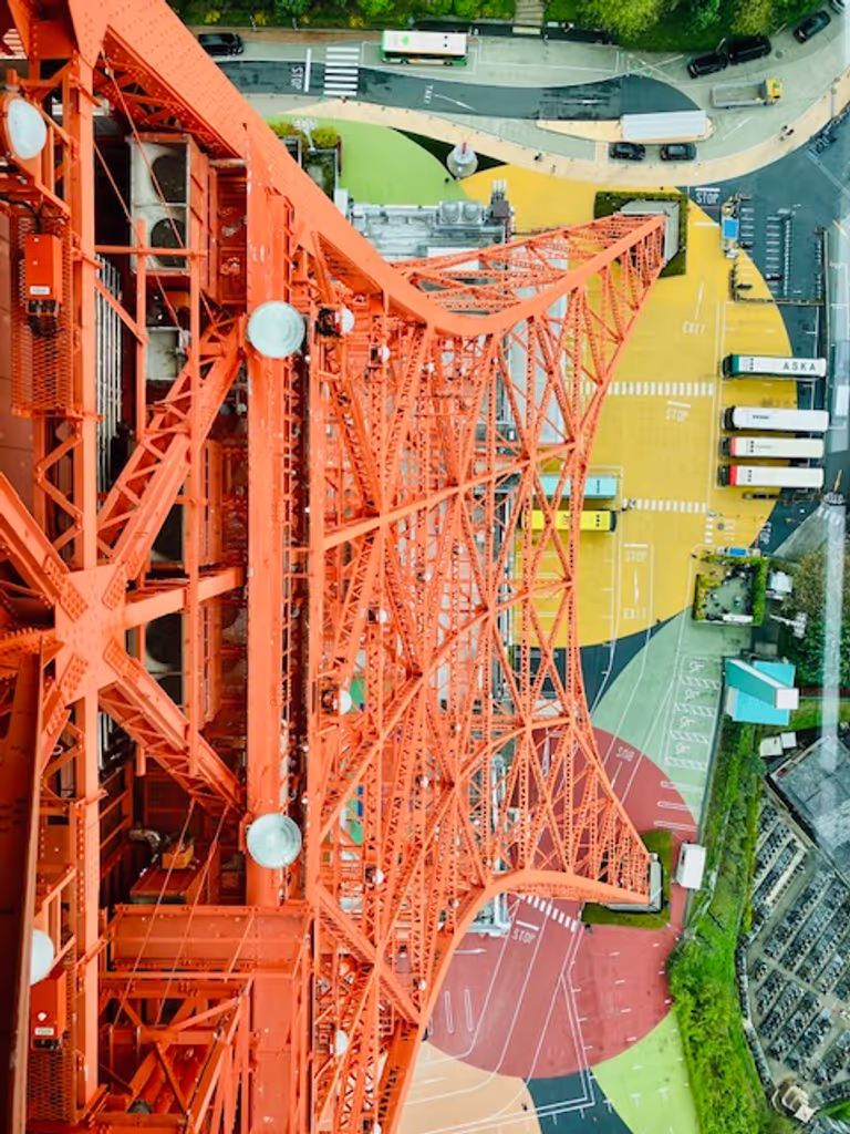 Tokyo Private Tour - Tokyo Tower Viewing Down Vertically