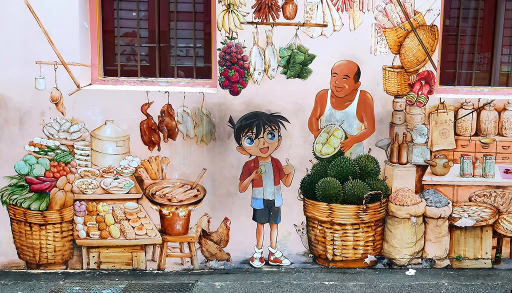 Singapore Private Tour - Chinatown street mural