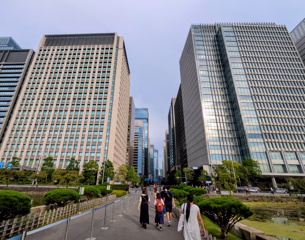 Tokyo Private Tour - View toward Otemachi area from Tokyo palace