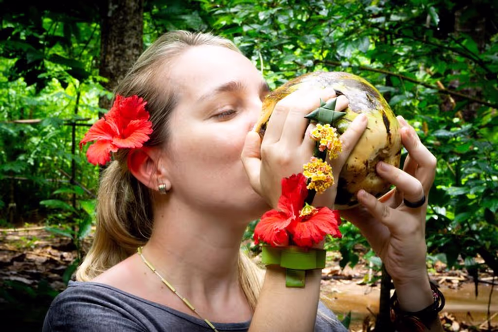 Zanzibar Private Tour - Sipping fresh coconut