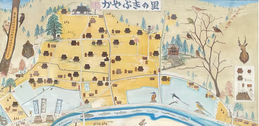 Kyoto Private Tour - Miyama thatched houses - village map