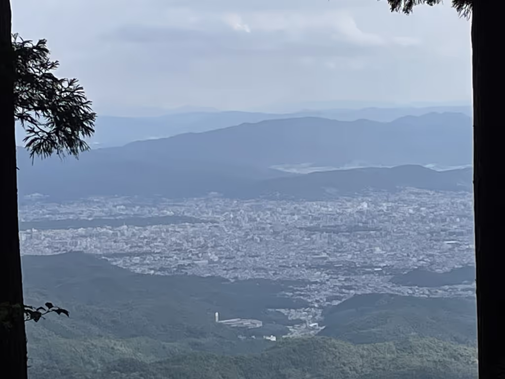 Kyoto Private Tour - Atago shrine - view over Kyoto city from the top