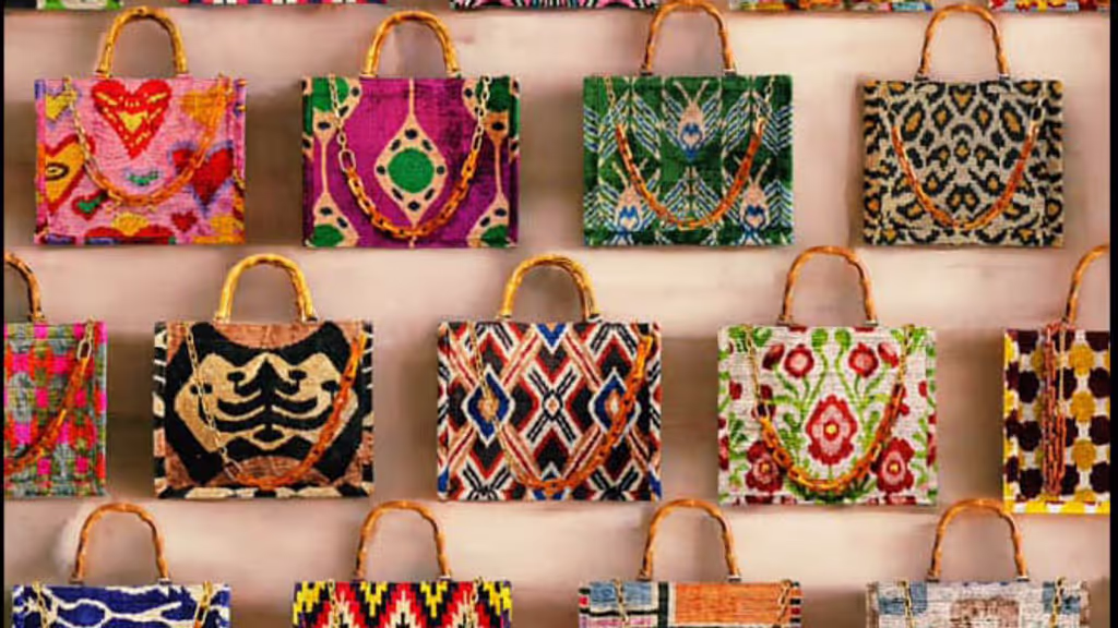 Istanbul Private Tour - Spice Bazaar Silk Ikat Totebags Velvetica