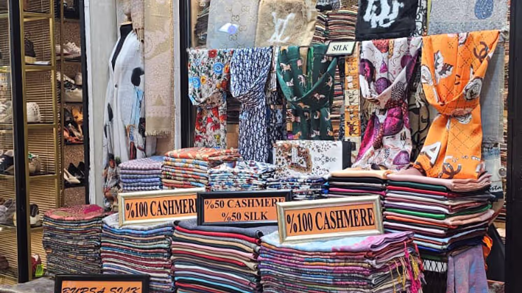 Istanbul Private Tour - Grand Bazaar scarves silk and cashmere