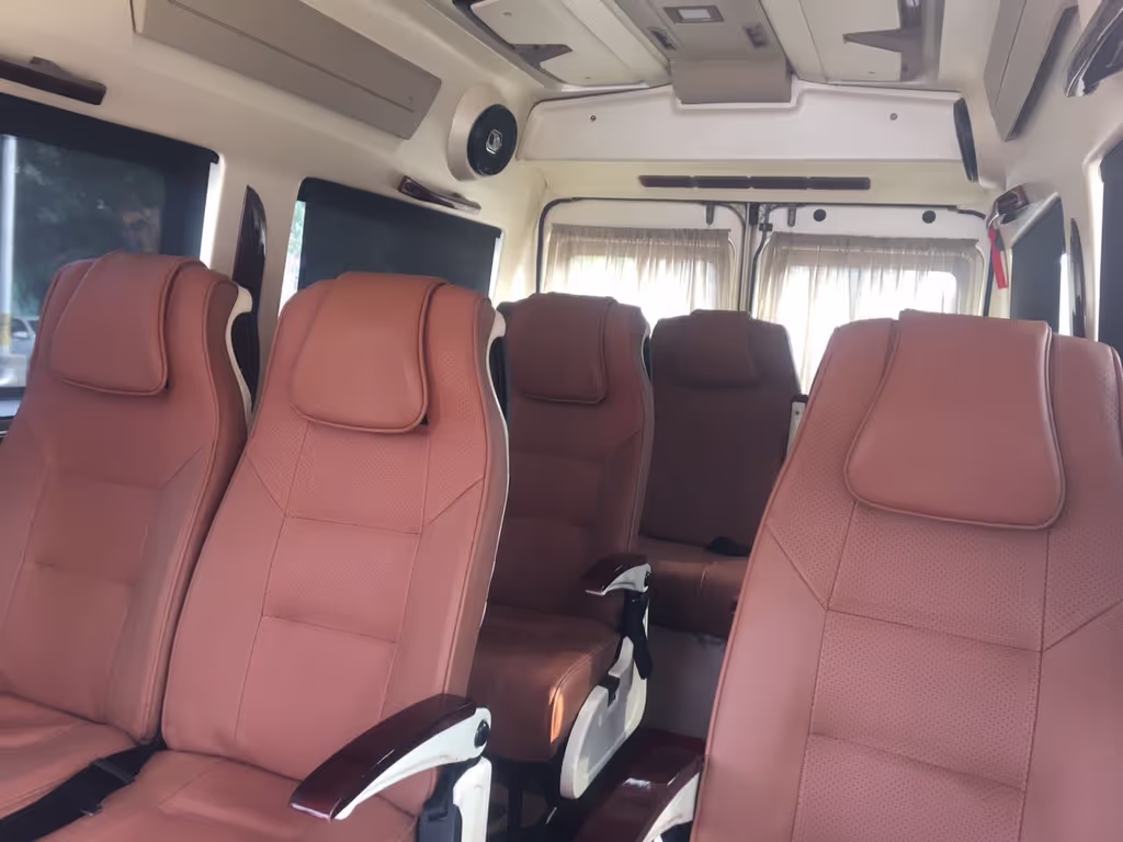 Amritsar Private Tour - Inside Picture Of Ac Tempo Traveller