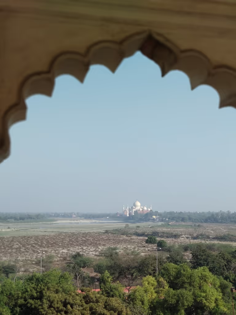 Agra Private Tour - View of Taj Mahal from Agra Fort