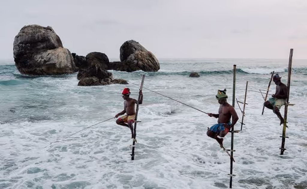 Colombo Private Tour - Traditional stilt fishermen on the southern coast