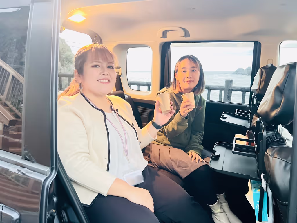 Amami Private Tour - Back seats have rear trays