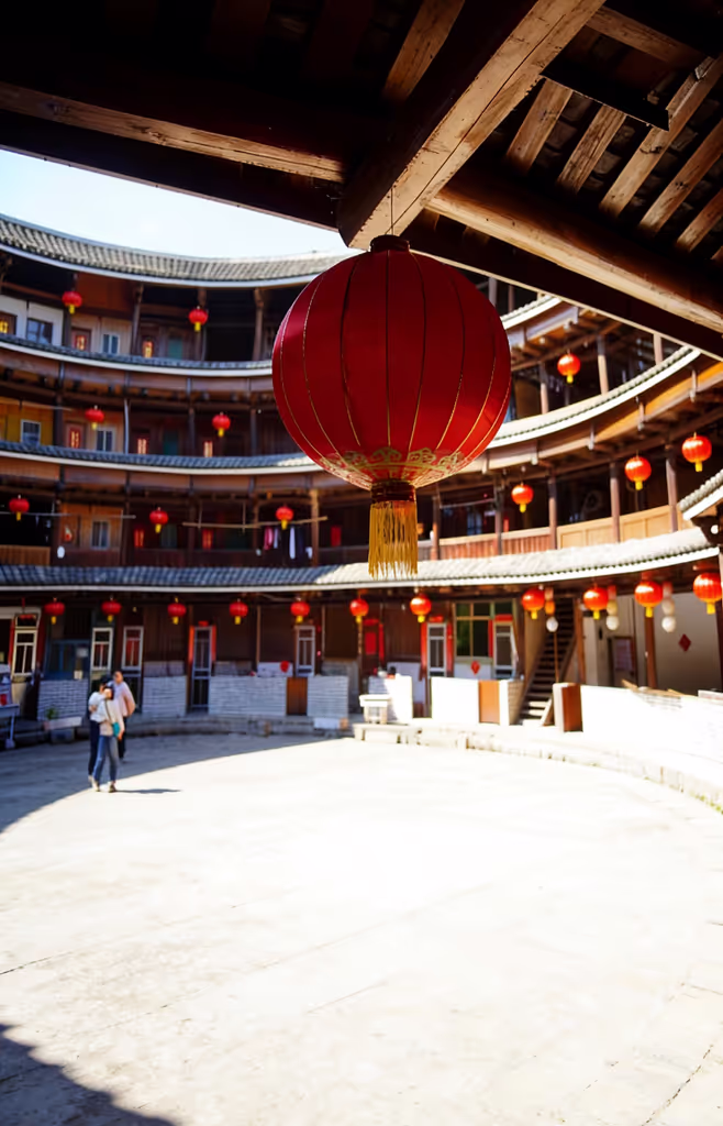 Xiamen Private Tour - Tulou interiors