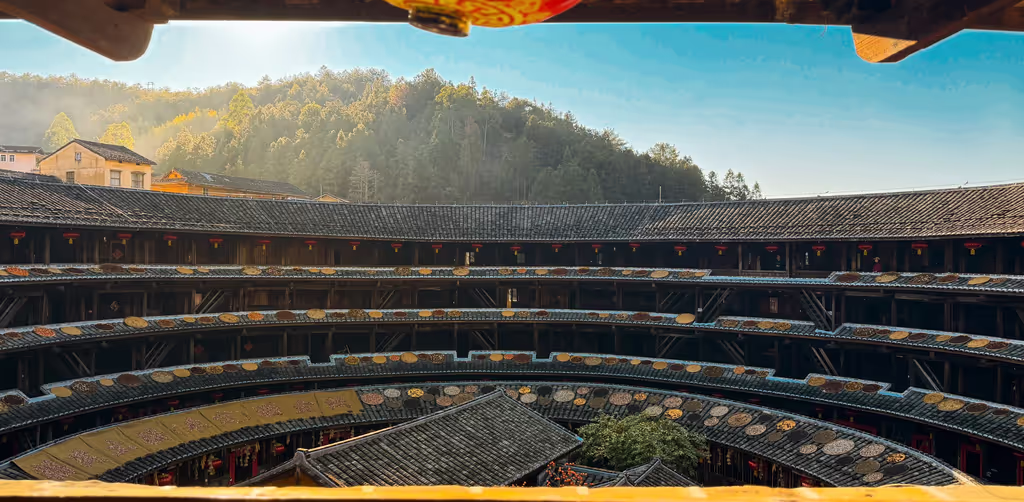 Xiamen Private Tour - Tulou interiors