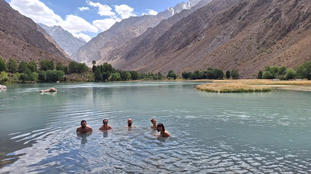 Dushanbe Private Tour - Tourist Swimming in Freezing Glacial Lake