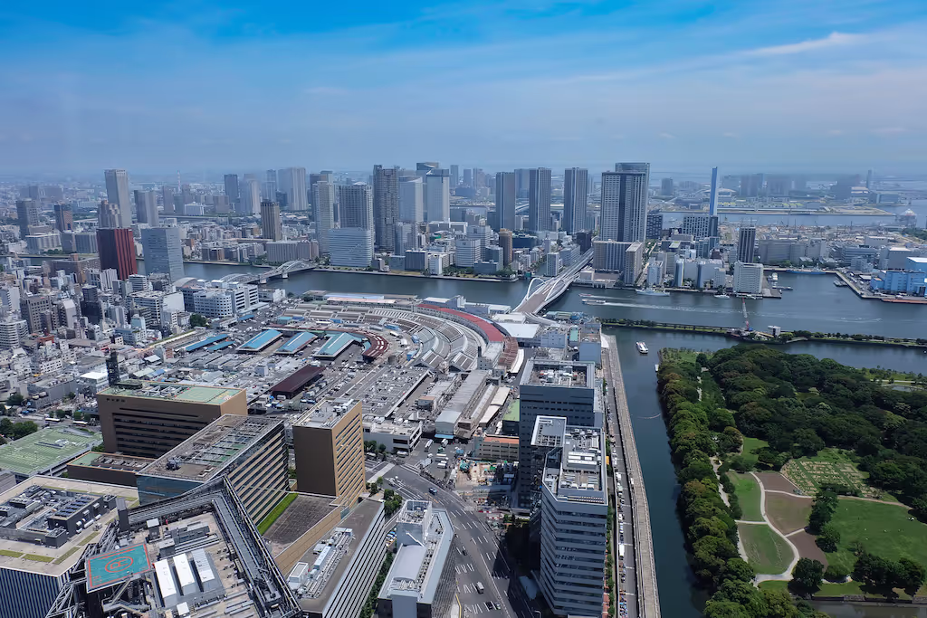 Kanagawa Private Tour - Before relocation, 2017 view from Caretta Shiodome