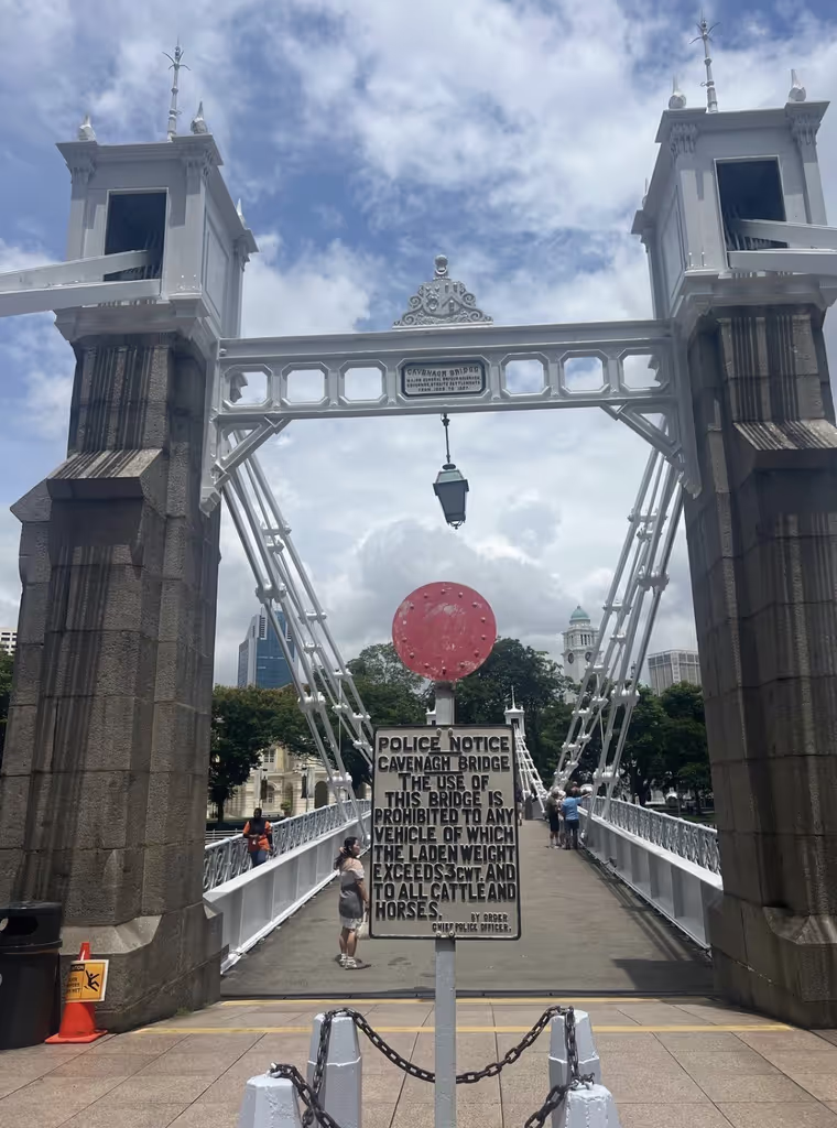 Singapore Private Tour - Cavenagh Bridge