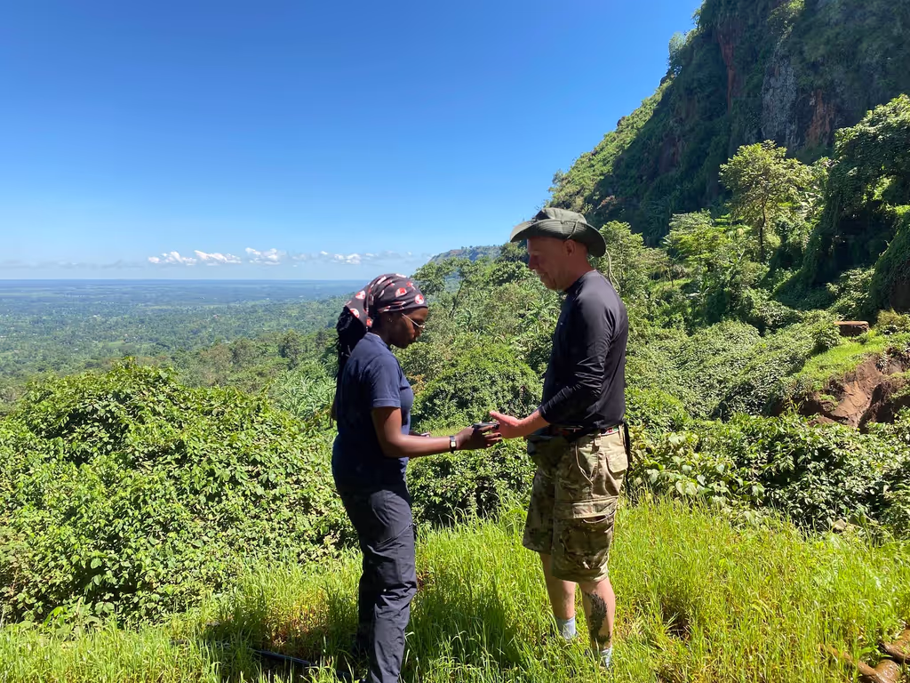 Mbale Private Tour - Visitors standing on the ridge