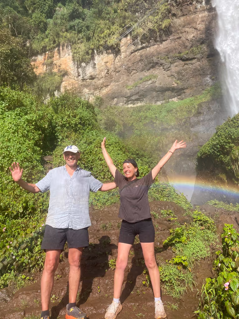 Mbale Private Tour - Visitors at Sipi Falls
