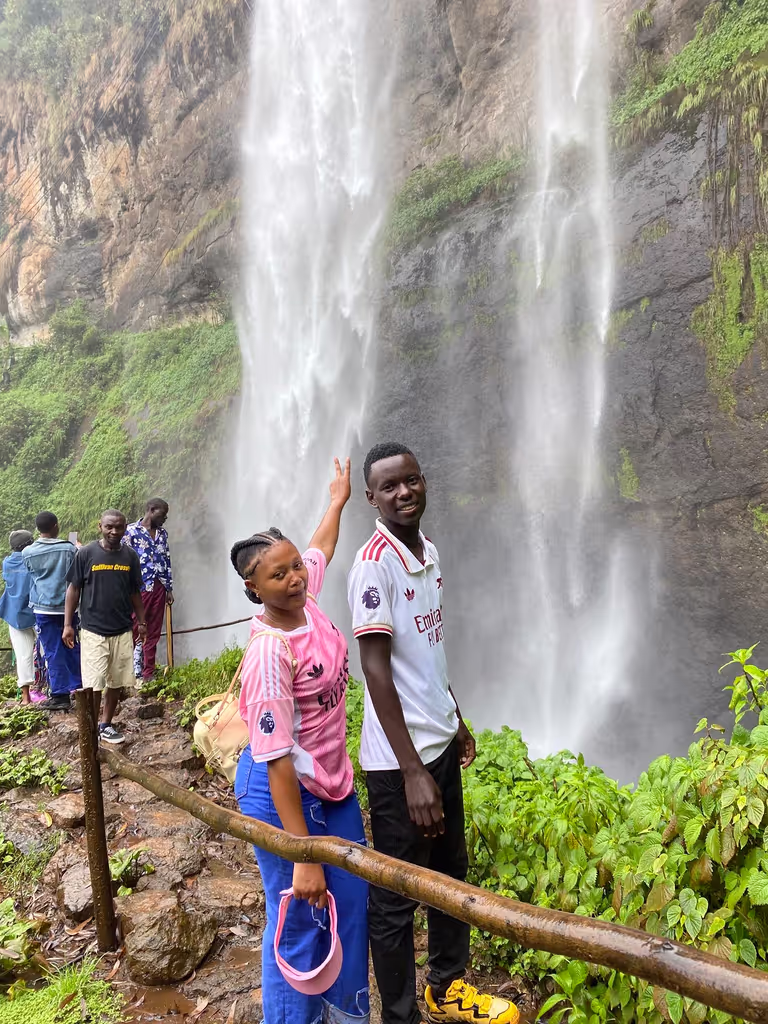 Mbale Private Tour - Visitors at Sipi Falls