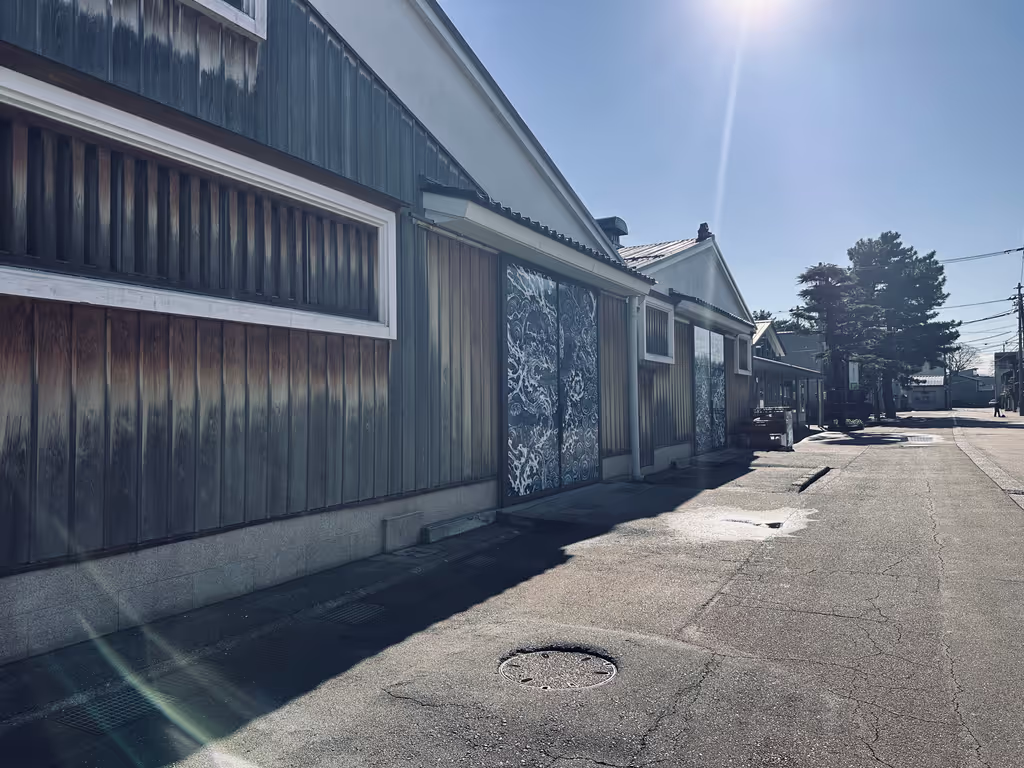 Toyama Private Tour - in front of Sake factory(Iwase district)