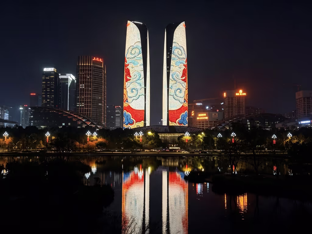 Chengdu Private Tour - CHENGDU TWIN TOWERS | Cyberpunk Neon Skyline