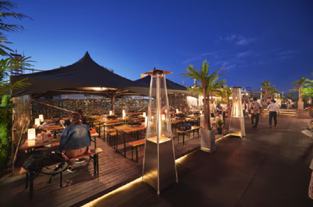 Sapporo Private Tour - One of the rooftop Beer Gardens in Hokkaido