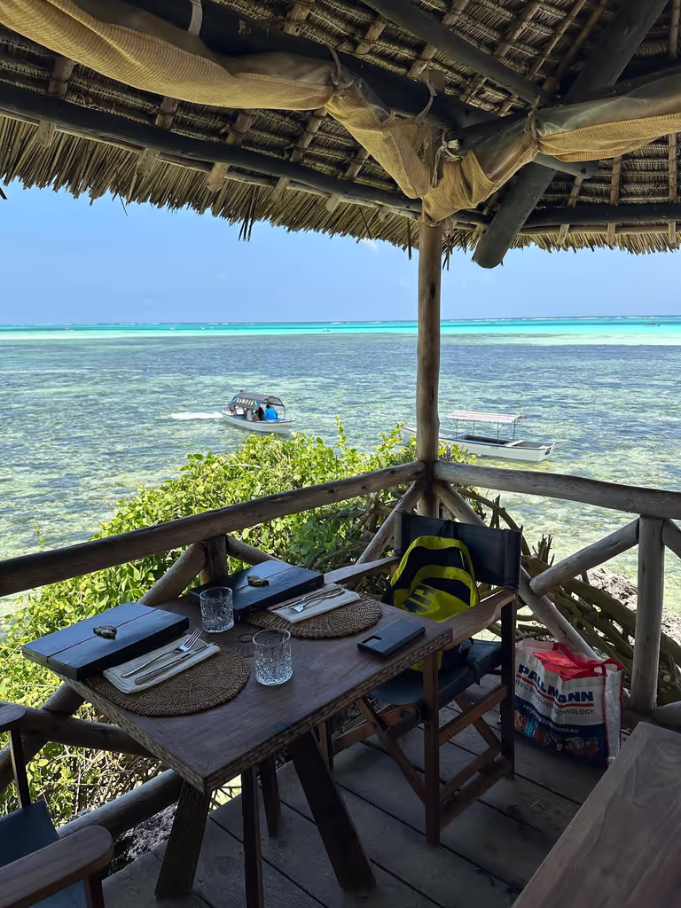 Zanzibar Private Tour - unique ocean dining spot