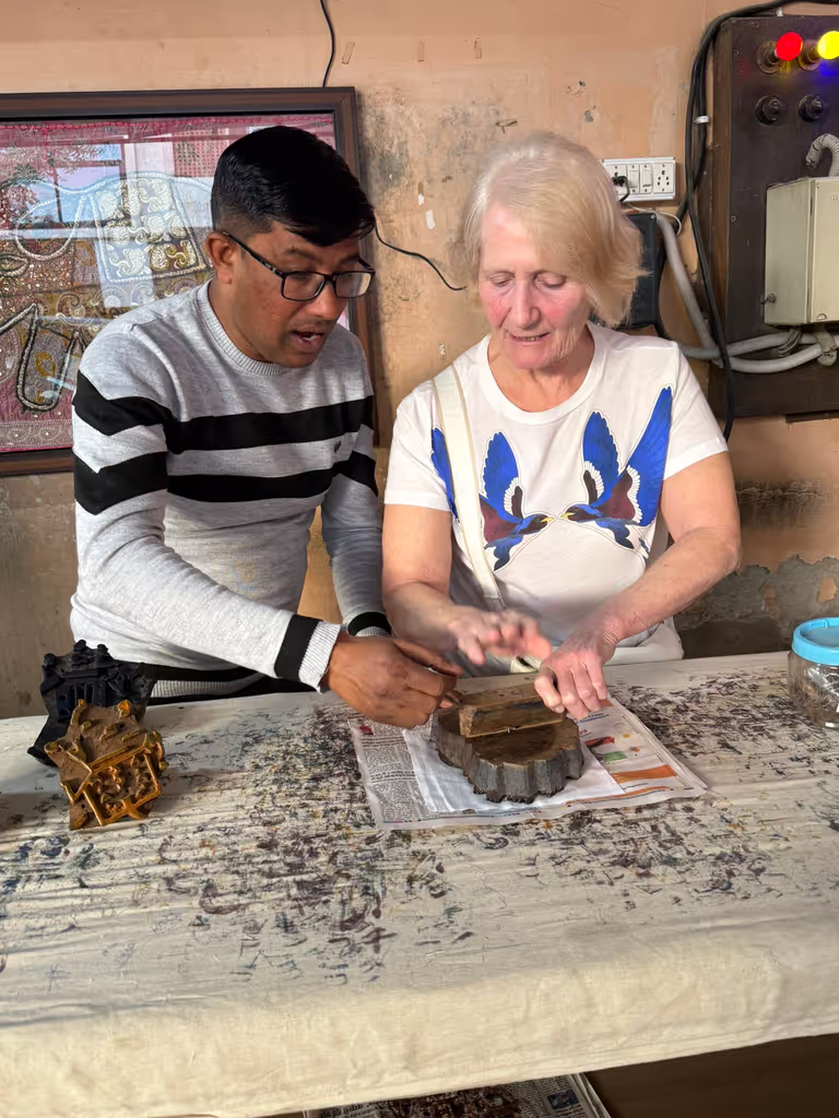 Jaipur Private Tour - Block Printing Workshop