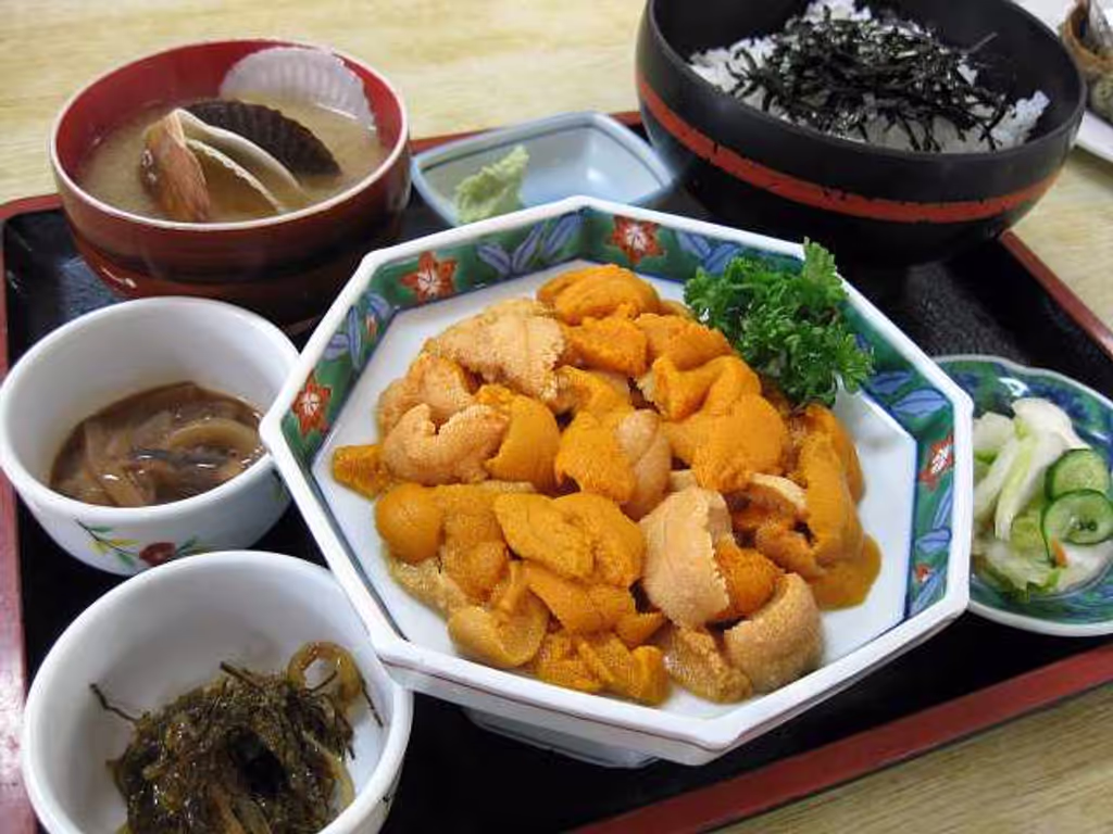 Otaru Private Tour - Uni over rice at Aotsuka Shokudo