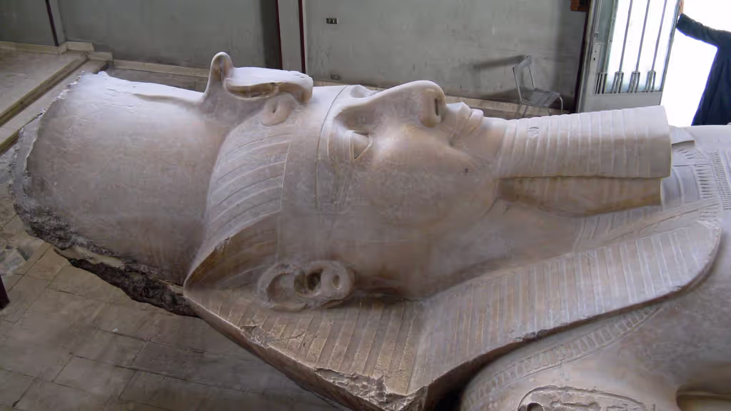 Giza Private Tour - The colossal limestone statue of King Ramses II