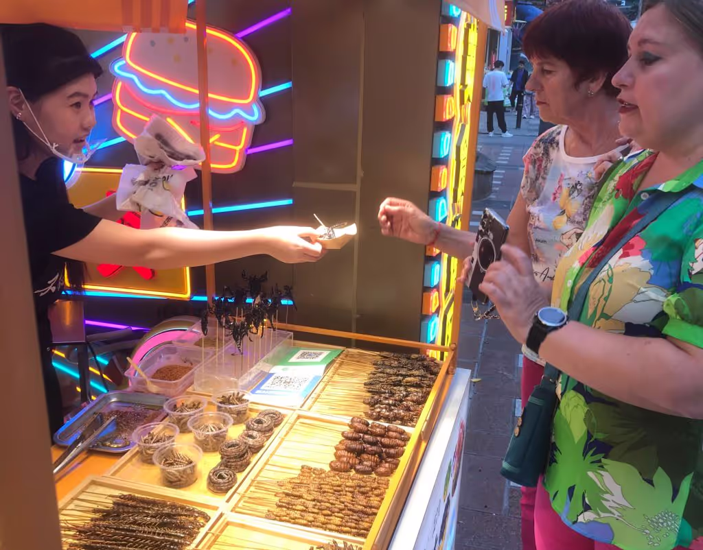 Chongqing Private Tour - tempting but scary insect for food