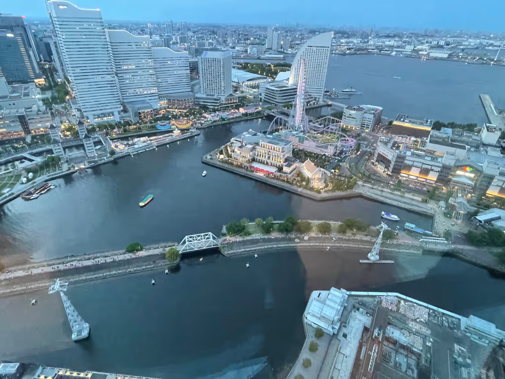 Kamakura Private Tour - Minato Mirai's waterfront, seen from the 46th floo