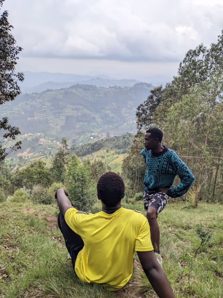 Ruhengeri Private Tour - Hiking through thousand hills trail land scape.